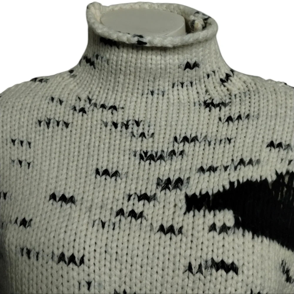 Line mixed knit